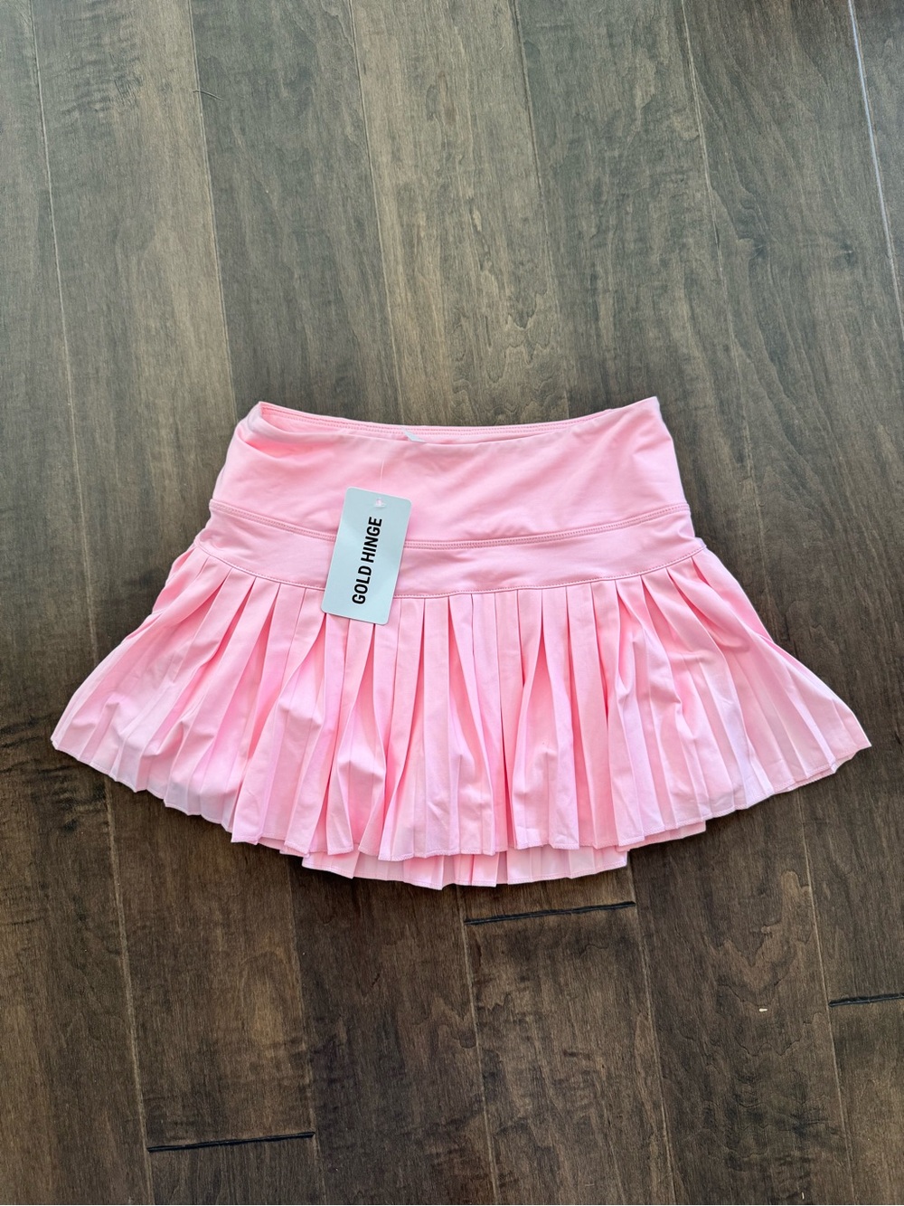 NWT gold hinge Pink Pleated Women's Tennis Skirt